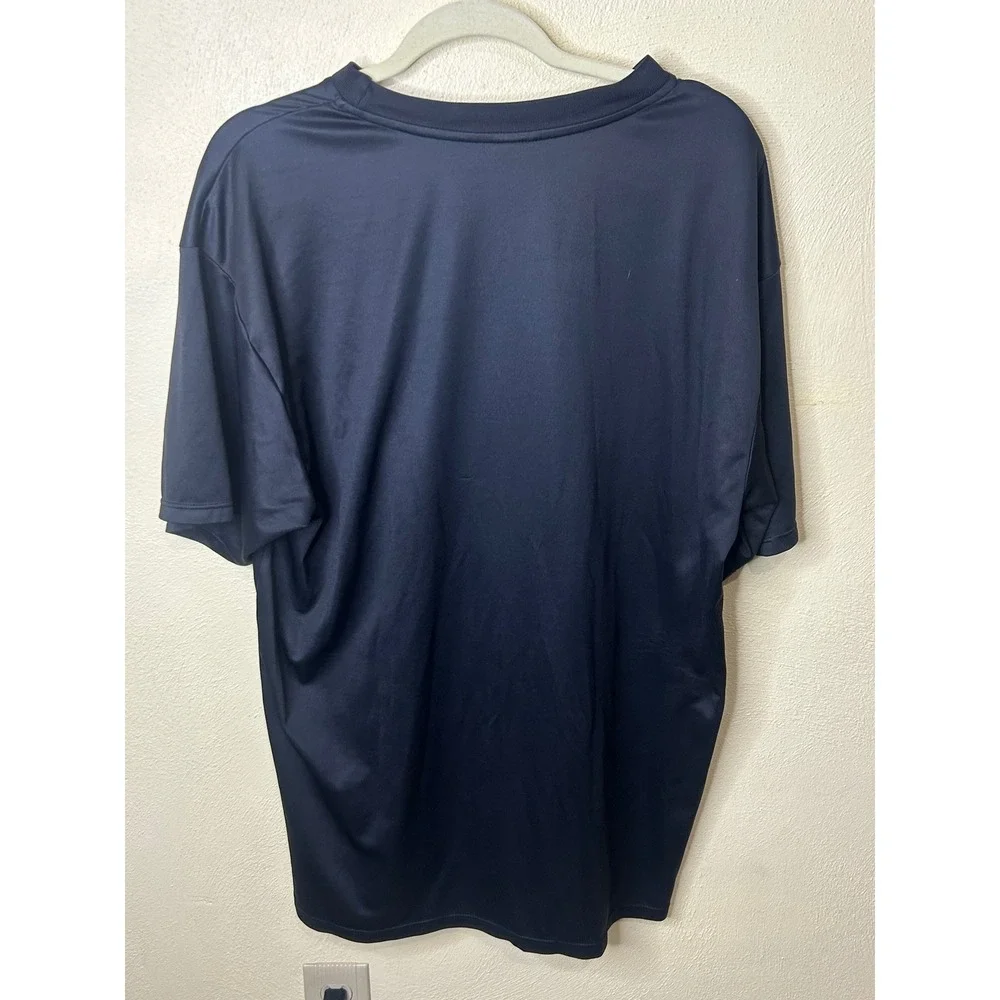 Vintage Nike T Shirt Mens XXL Navy Blue Embroidered Swoosh Made in USA Tee‎